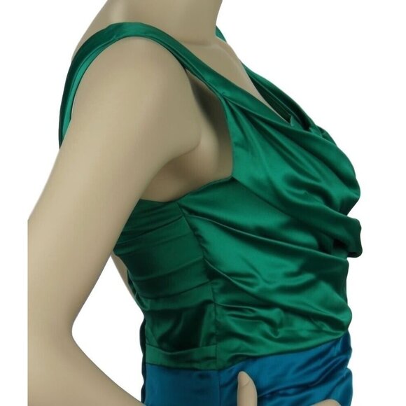 Womens Dress Size 4 Rouched Sleeveless V Neck Express - Picture 7 of 11